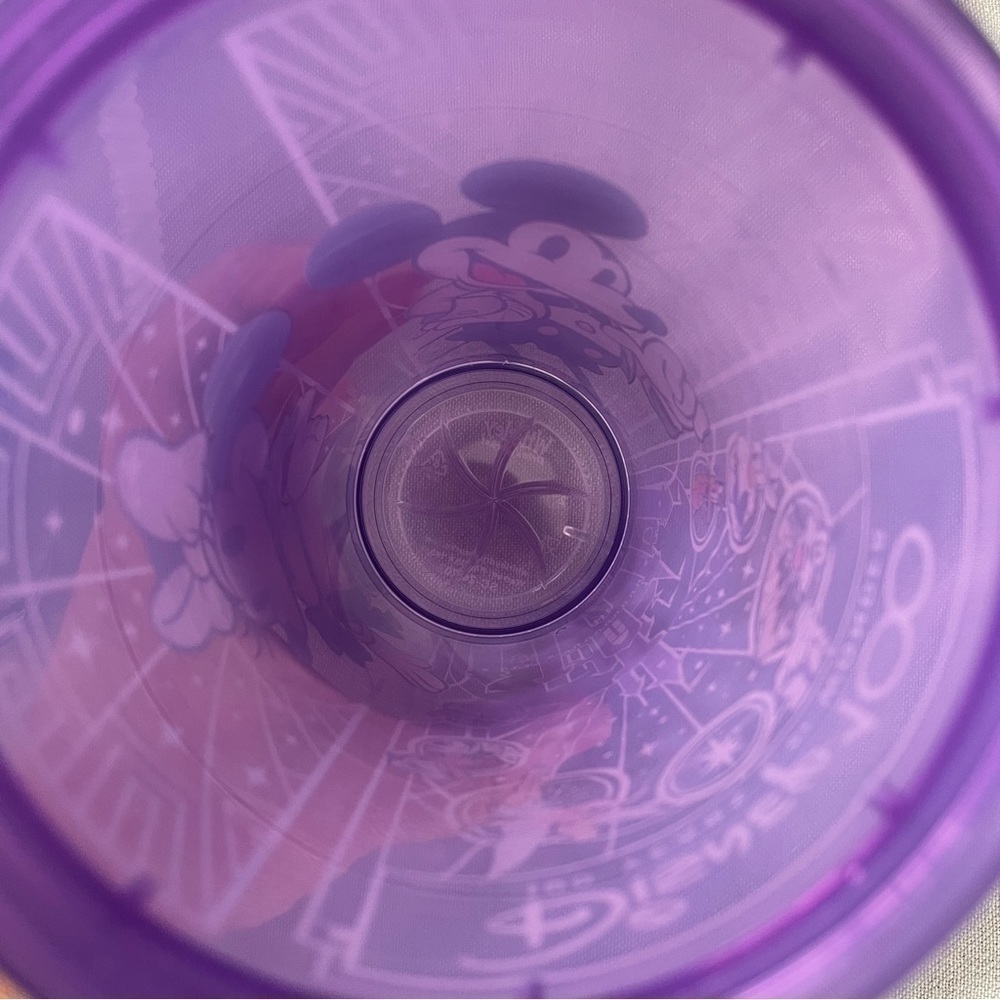 Disneyland 100 Years of Wonder Cup Disney purple Mickey cold cup straw sip - Picture 6 of 6